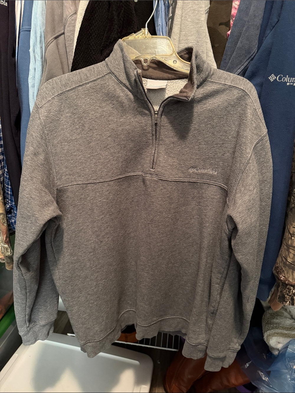 Columbia Women’s  Heather Gray Half-Zip Fleece Pullover